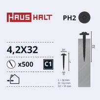 Savisriegis Haushalt DIN 14566, 4.2 mm x 32 mm, 500 vnt.
