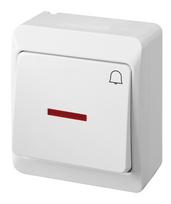 Skambučio mygtukas Elektroplast Hermes, 1 kl., balta sp.