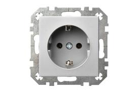 Kištukinis lizdas Liregus Epsilon IKL 16-204-01 E/Mt, su įžeminimu, metalo sp.