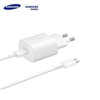 Samsung EP-TA800 25W PD 3.0 Super Greitas Tipo-C lizdas 3A Greitas įkroviklis + Tipo-C kabelis Balta (Blister)