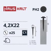 Savisriegis Haushalt, 4.2 mm x 22 mm, 25 vnt.