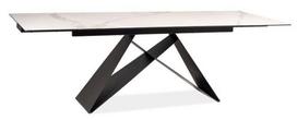 Stalas išskleidžiamas Modern Westin II, balta sp./juoda sp., 160 - 240 cm x 90 cm x 76 cm