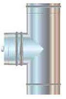 Dūmtraukis Cordivari Insulated Chimney Pipe T Type, pilka sp., 150 mm