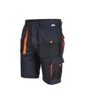 Darbiniai šortai Sara Workwear King 11011, juoda sp./oranžinė sp., L dydis