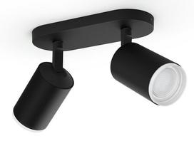 Išmanusis šviestuvas nukreipiamasis Philips Hue Fugato, GU10, 2000 - 6500 °K, 1 x 5.7 W, juoda sp.