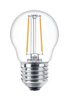 Lemputė Philips Filamentinė LED, P45, 2700 °K, E27, 2 W, 250 lm