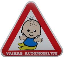 Automobilio lipdukas Baby On Car LIP010, 13.5 cm x 12.5 cm