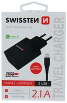 Telefono įkroviklis Swissten, USB/AC/DC, 120 cm