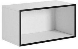 Sieninė lentyna Cama Meble Roco RO4, balta sp./juoda sp., 37 cm x 39 cm x 75 cm