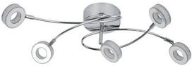 Šviestuvas lubų Candellux Vinola 98-66039, LED, 3000 °K, 5 x 5 W, balta sp./chromo sp.