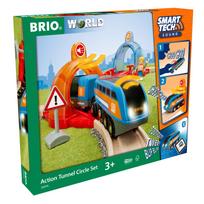 Žaislinis traukinys Brio Smart Tech Sound Action Tunnel Travel Set 33974 33974