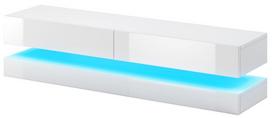 TV staliukas, balta sp., 140 cm x 33.8 cm x 35 cm