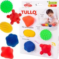 Sensorinis kamuoliukas, formos ir spalvos Tullo Sensory Balls, 5 vnt.