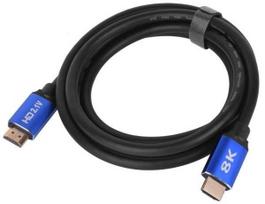 Kabelis iBOX Cable HDMI 2.1, 2 m, mėlyna sp./juoda sp.