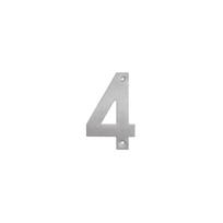 Durų numeris "4" Haushalt SS-4, 14.5 cm x 9.3 cm, nerūdijantysis plienas, nerūdijančiojo plieno sp.