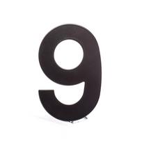 Durų numeris "9" Haushalt MB-9, 14.5 cm x 9.7 cm, metalas/geležis, matinė juoda sp.