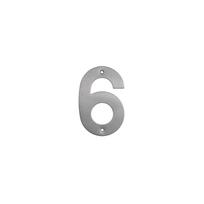 Durų numeris "6" Haushalt SS-6, 14.4 cm x 9.6 cm, plienas/nerūdijantysis plienas, nerūdijančiojo plieno sp.