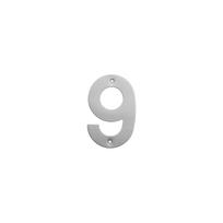 Durų numeris "9" Haushalt SS-9, 14.4 cm x 9.6 cm, nerūdijantysis plienas, nerūdijančiojo plieno sp.