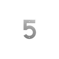 Durų numeris "5" Haushalt SS-5, 14.4 cm x 9.5 cm, nerūdijantysis plienas, nerūdijančiojo plieno sp.