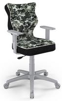 Vaikiška darbo kėdė Duo ST33 Size 6, 40 x 42.5 x 91.5 - 104.5 cm, juoda sp./žalia sp./pilka sp.