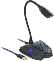 Stalinis mikrofonas Delock Desktop USB Gaming Microphone, juoda sp.
