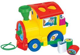 Edukacinis žaislas Polesie Shape Sorter Locomotive, 14.5 cm, įvairių spalvų