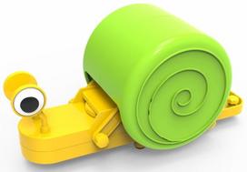 Žaislas 4M Snail Robot, geltona sp./žalia sp.