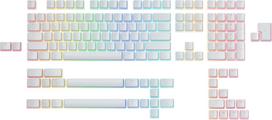 Klaviatūros dangtelių rinkinys Glorious PC Gaming Race Aura Keycaps, balta sp.
