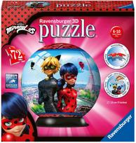 3D dėlionė Ravensburger Miraculous 11167, 12.9 cm x 12.9 cm, 72 vnt., įvairių spalvų