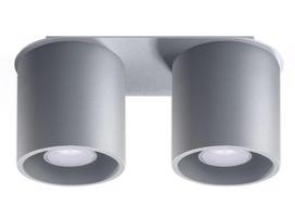 Šviestuvas lubų Sollux Orbis 2 5902622425108, GU10, 2 x 40 W, pilka sp. / pilka sp.