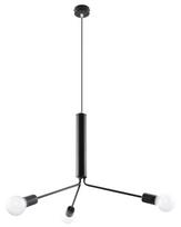 Šviestuvas kabinamas Sollux Duoma 3D 4182-03, E27, 3 x 60 W, juoda sp.