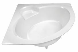 Vonia, kampinė SPN Art Stone Patricija, su kojomis 152 cm x 152 cm x 68 cm, kampinis, balta sp.