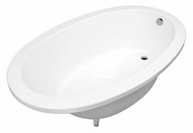 Vonia, laisvai pastatoma SPN Art Stone Marina, su kojomis 178 cm x 106 cm x 68 cm, ovalas, balta sp.