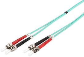 Kabelis Assmann Digitus Fiber Optic Multimode Patch Cord ST Optic, ST Optic, 1 m, žalia sp.