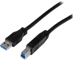 Kabelis StarTech USB 3.0 A to B USB 3.0, USB 3.0 B male, 2 m, juoda sp.