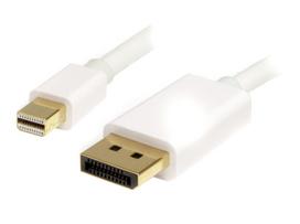 Laidas StarTech DisplayPort MDP2DPMM2MW Mini DisplayPort, DisplayPort 1.2, 2 m, balta sp.