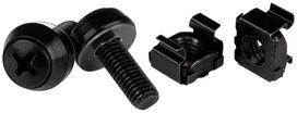 Tvirtinimas StarTech CABSCREWM6B, 12 x 6 mm, 50 vnt., juoda sp.