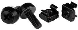Tvirtinimas StarTech CABSCREWM62B, 12 x 6 mm, 100 vnt., juoda sp.