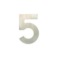 Durų numeris "5" Haushalt SS-5, 6.25 cm x 3.31 cm, nerūdijantysis plienas, nerūdijančiojo plieno sp.