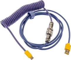 Kabelis Ducky Premicord USB-A to USB-C USB male, USB Type-C male, 1.8 m, geltona sp./violetinė sp.