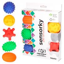 Sensorinis kamuoliukas, formos ir spalvos Hencz Toys, įvairių spalvų, 5 vnt.