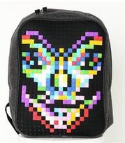 Mokyklinė kuprinė Pixel, juoda sp./pilka sp., 41 cm x 13 cm x 31 cm