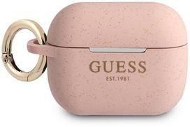 Ausinių dėklas Guess Silicone Collection for Airpods Pro, rožinė sp.