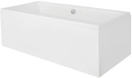 Vonia, kampinė Besco Quadro 190, 190 cm x 90 cm x 42 cm, stačiakampis, balta sp.