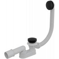 Sifonas voniai Besco Slim Siphon with Overflow, click clack funkcija, balta sp./chromo sp.