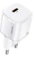 Adapteris Usams AZUSATLUSA00814, USB Type C/Europlug, balta sp., 20 W