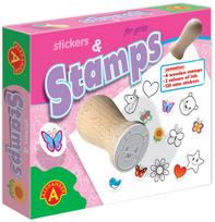 Lipdukų ir štampų rinkinys Alexander Stamps And Stickers For Girls, balta sp./rožinė sp./violetinė sp.