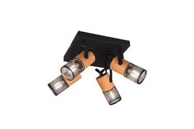 Šviestuvas nukreipiamasis Trio Tosh 804300432, E14, 4 x 15 W, juoda sp. / juoda sp.