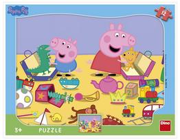 Dėlionė Dino Peppa Pig 30311D, 36 cm x 28 cm, 12 vnt., įvairių spalvų
