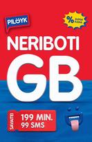 Pildyk pakuotė neriboti GB sav.